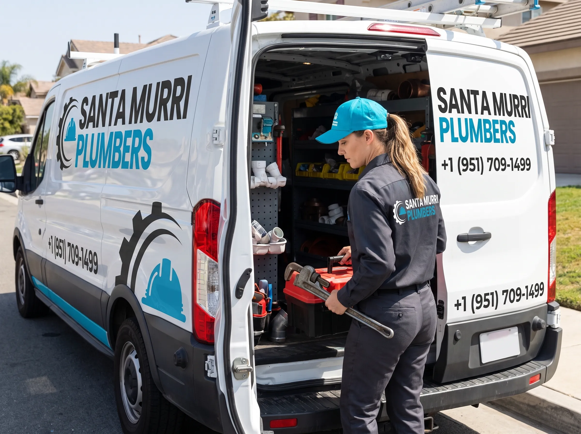 Santa Murri Plumbers Service Van — Ready for Emergency Plumbing in Murrieta CA